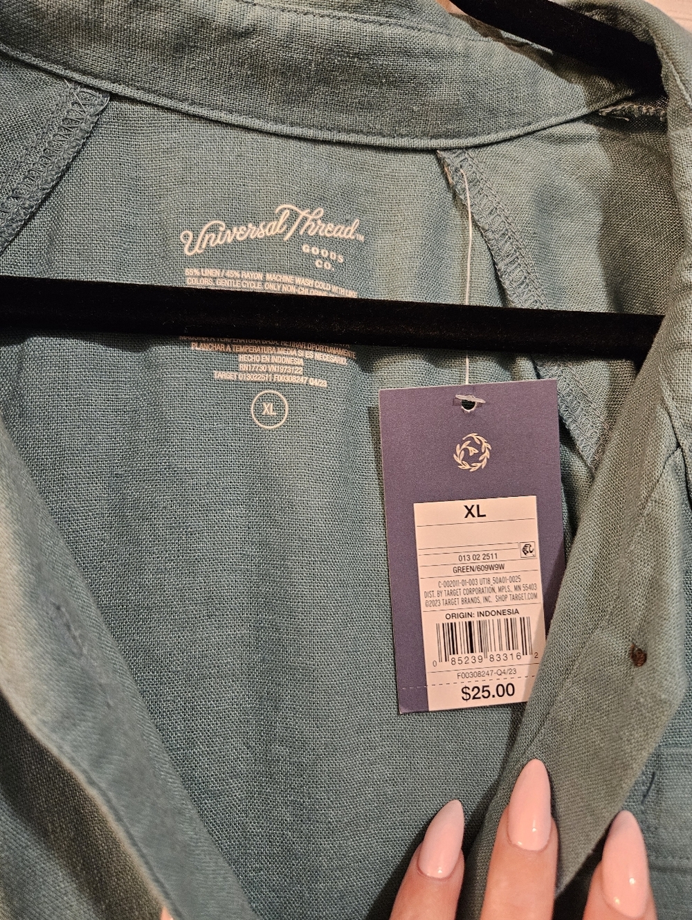 Universal Thread Light Teal Button-Down Shirt - Picture 2 of 5